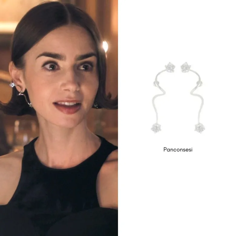 Emily’s Curled Crystal Earrings